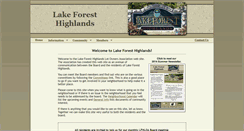 Desktop Screenshot of lakeforesthighlands.com