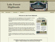 Tablet Screenshot of lakeforesthighlands.com